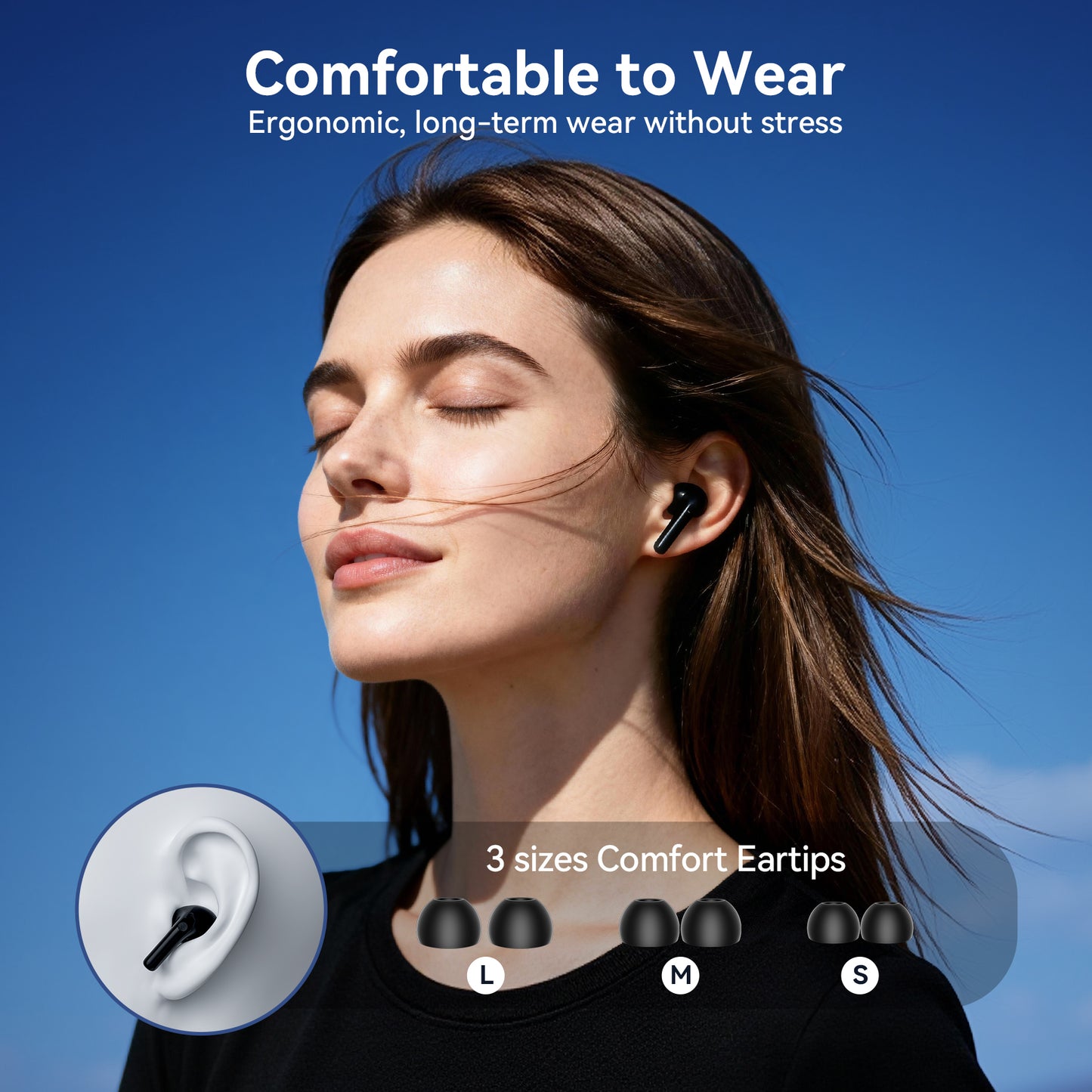 VEAT00L A9 ANC+ENC Earbuds with Smart Touch Screen,Bluetooth 5.4, HiFi Stereo Multiple EQ settings