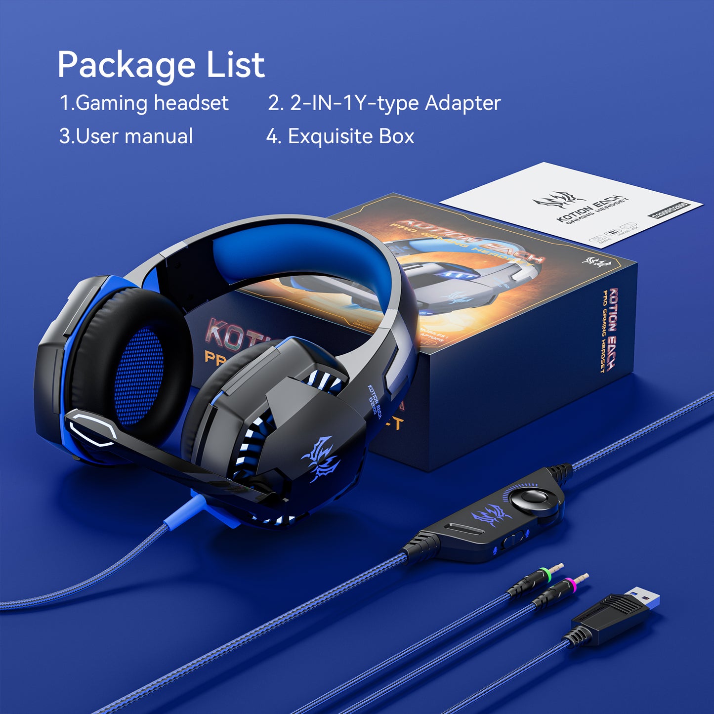 Gaming Headset with Microphone, Compatible with PS4 PS5 Xbox One PC Laptop, Over-Ear Headphones with LED Light, Noise Canceling Mic, 7.1 Stereo Surround Sound,Soft Earmuffs for Nintendo Series X|S