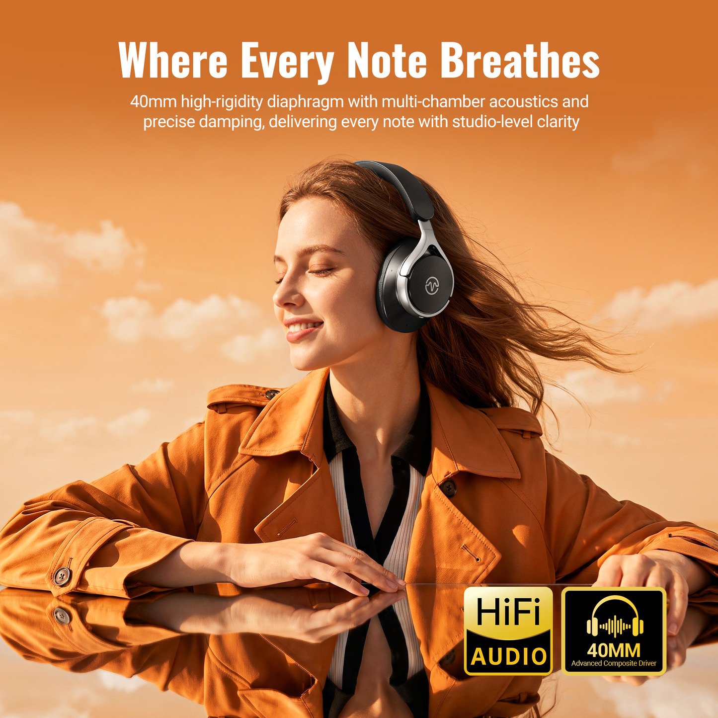 VEATOOL SY-BT1632 High-Fidelity Over-Ear Bluetooth Headphones | Powerful 40mm Bass | Bluetooth 5.3 Dual-Mode Connectivity | 40-Hour Battery Life | Comfortable Fit(Green)