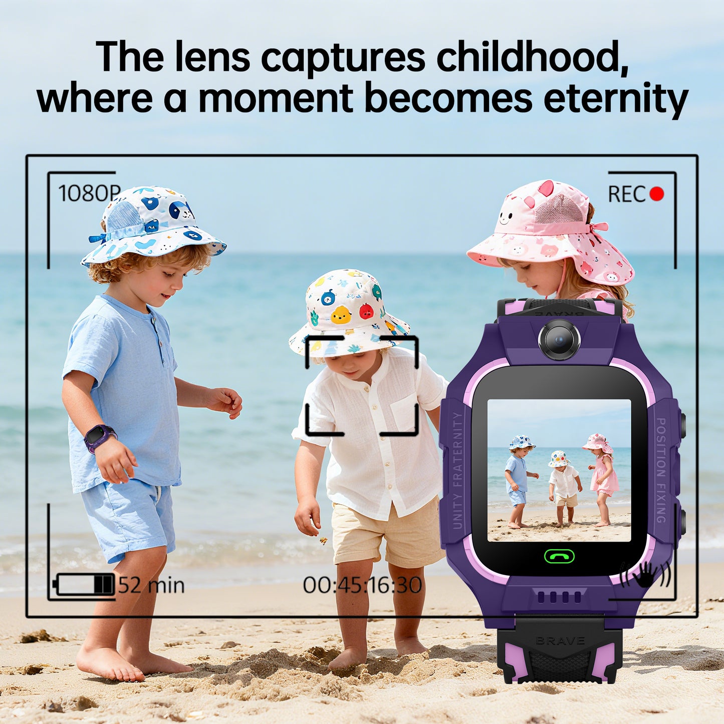 VEATOOL Kids Smart Watch for Boys Girls, Kids Phone Watch for Kids Age 3-12, Birthday Christmas Gift