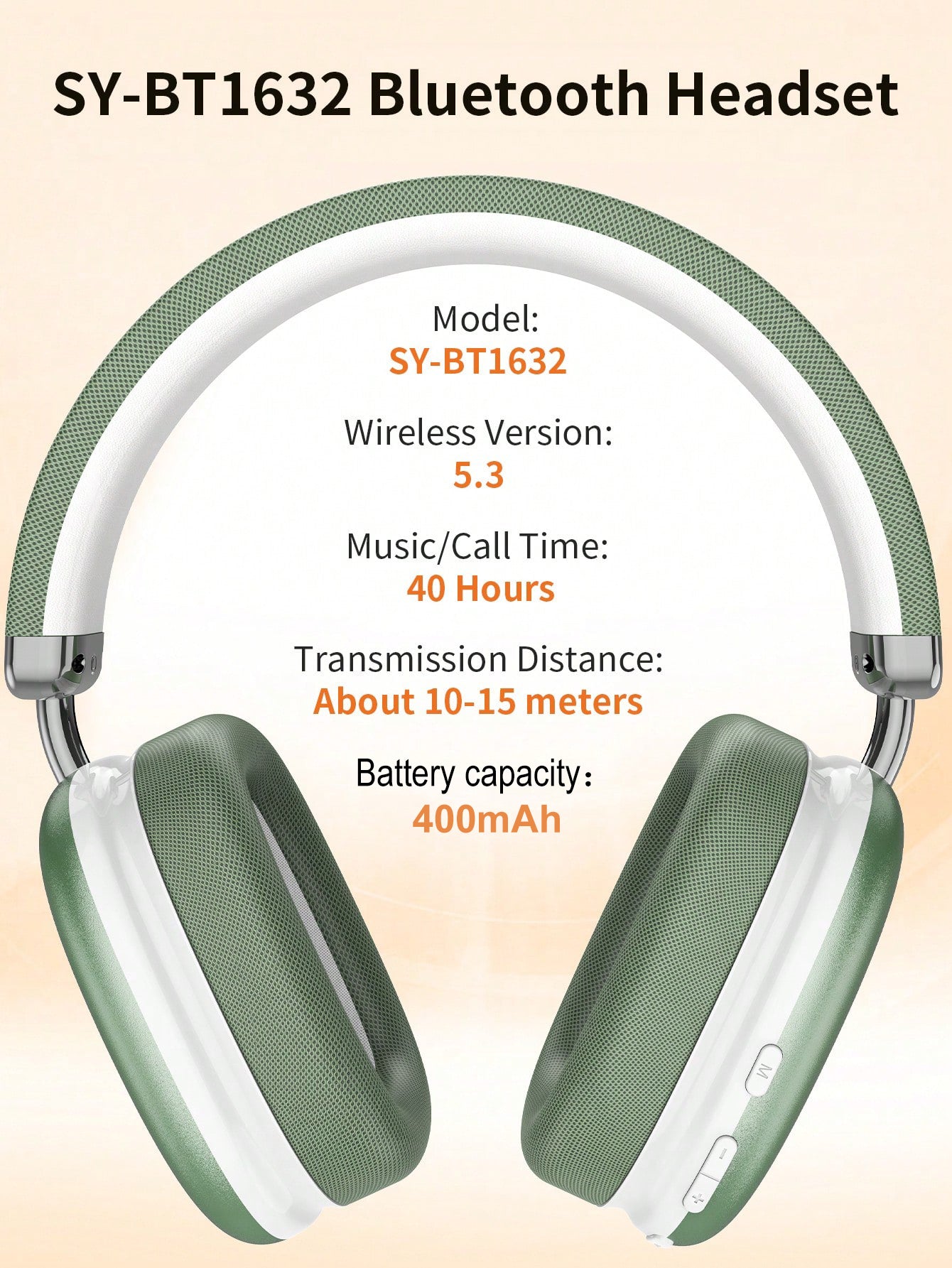 High-Fidelity Over-Ear Bluetooth Headphones | Powerful 40mm Bass | Bluetooth 5.3 Dual-Mode Connectivity | 40-Hour Battery Life | Comfortable Fit