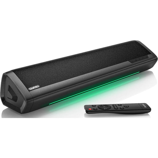 KDMLR Sound Bars for TV, with Bluetooth,Optical, AUX Inputs, 17-Inch Small Speakers with Visual Volume Adjustment & Wall Mountable