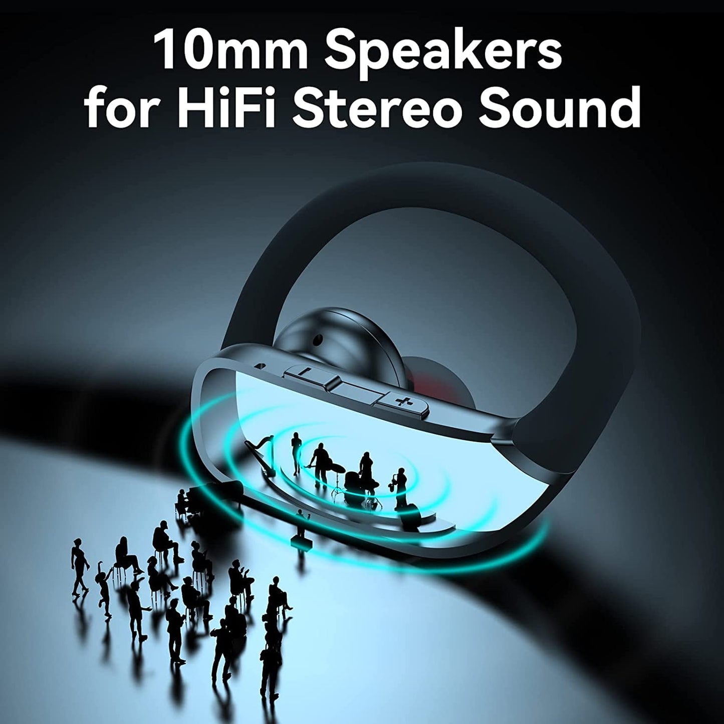 VEAT00L Wireless Earbuds Bluetooth Headphone Sport, Bluetooth 5.4 Earbud, 72Hrs Earphone with Earhook, Mic