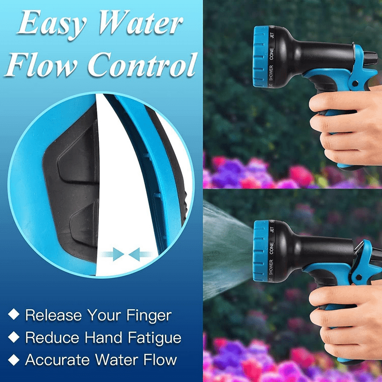 Expandable Garden Hose 150ft Upgraded,Flexible Lightweight Water Hose with 10 Way Spray Nozzle,Durable 4-Layer Latex Core,3/4” Solid Brass Fittings,Easy Store No Kink Leakproof Expanding Pipe
