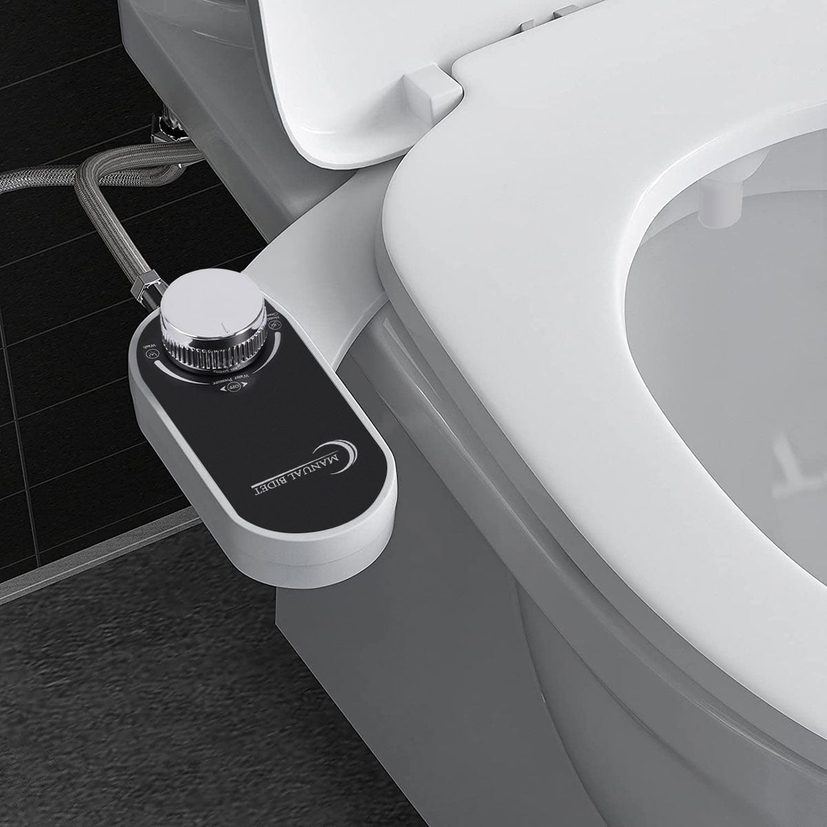 KDMLR Bidet Attachment for Toilet Water Sprayer for Toilet Seat, Easy-to-Install, Non-Electric Bidet with Adjustable Fresh Water Jet Spray, Bidets for Existing Toilets - Accessories & Instructions