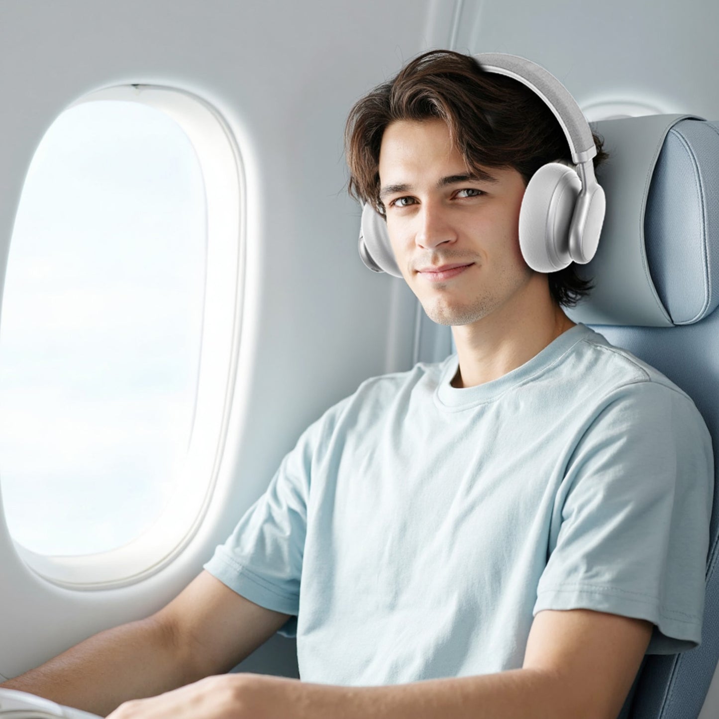 VEATOOL T1 Bluetooth Headphones Over Ear,72H Playtime, Wireless Headphones with Microphone,Hi-Res Audio Foldable Lightweight Headset, Deep Bass, Memory Foam Ear Cups,Home,Travel, Office Silver