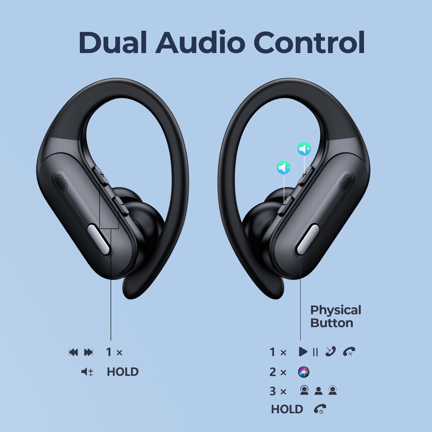 Wireless Earbuds with LED Power Display – Bluetooth 5.3, 35H Playback, IPX7 Waterproof, 3.3g Ultra-Light for Running, Work, Travel Z1NGB1RD