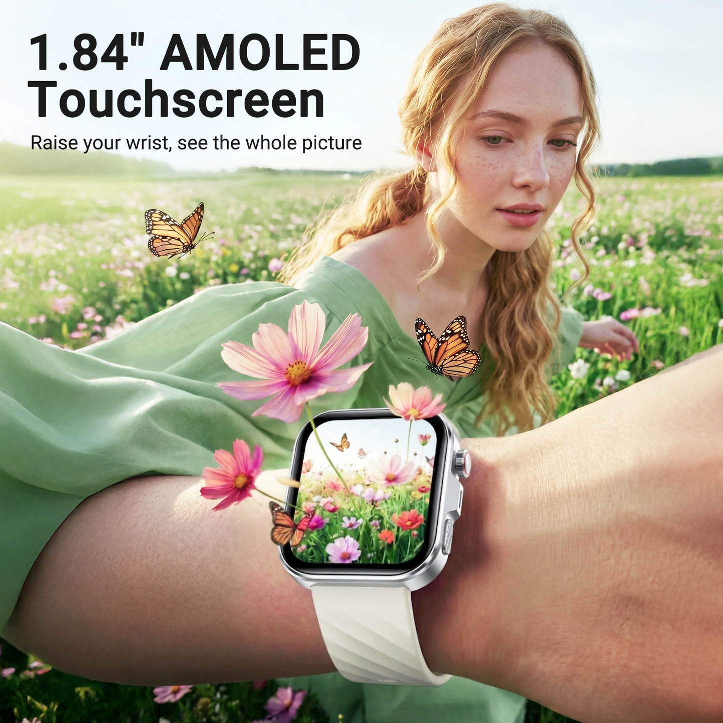 Smart Watch, IP68 Waterproof, 2.01" Display, Bluetooth Calling, 180+ Sports Modes, Fitness Tracker for Men Women