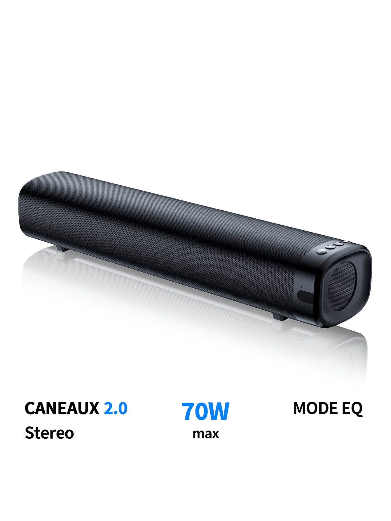 VEATOOL Sound Bar for TV, 50W Bluetooth 5.4 Soundbar with Subwoofer, 3D Surround Sound System with Optical/AUX/RCA/USB