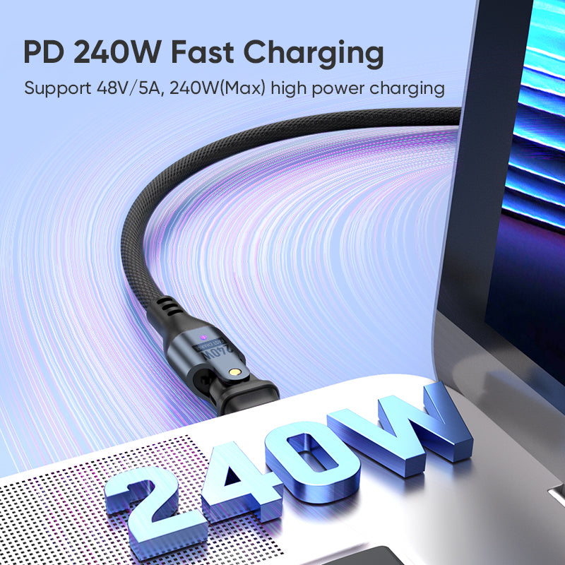 USB C to USB C Cable, Type C 240W Fast Charging Cable (6FT) for iPhone 16 Series, iPad Mini 6 and More (USB 2.0, Black)