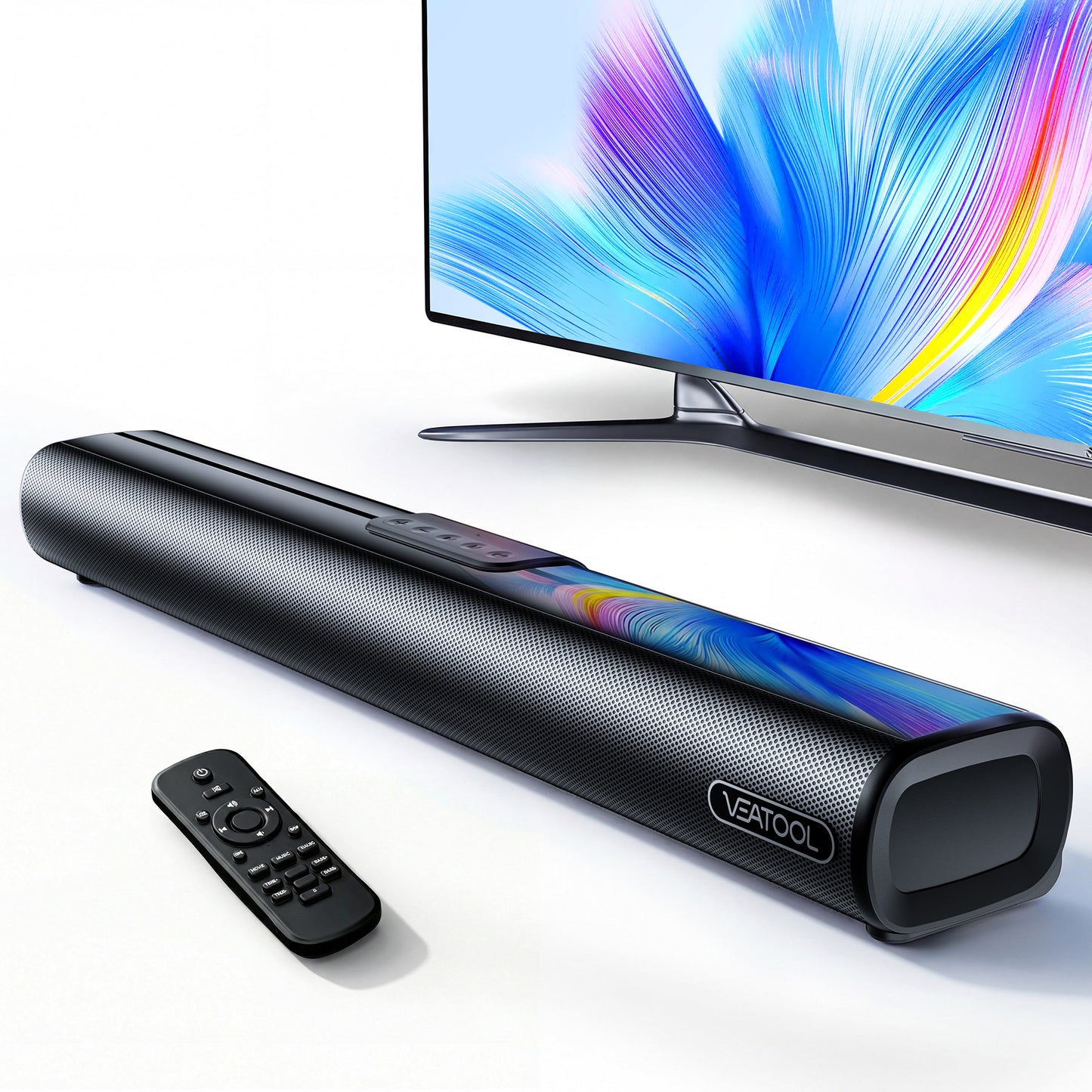 2.1ch Sound Bars for TV, Soundbar with Subwoofer, Wired & Wireless Bluetooth 5.4 3D Surround Speakers, Optical/HDMI/AUX/RCA/USB Connection, Wall Mountable, Remote Control（副本）