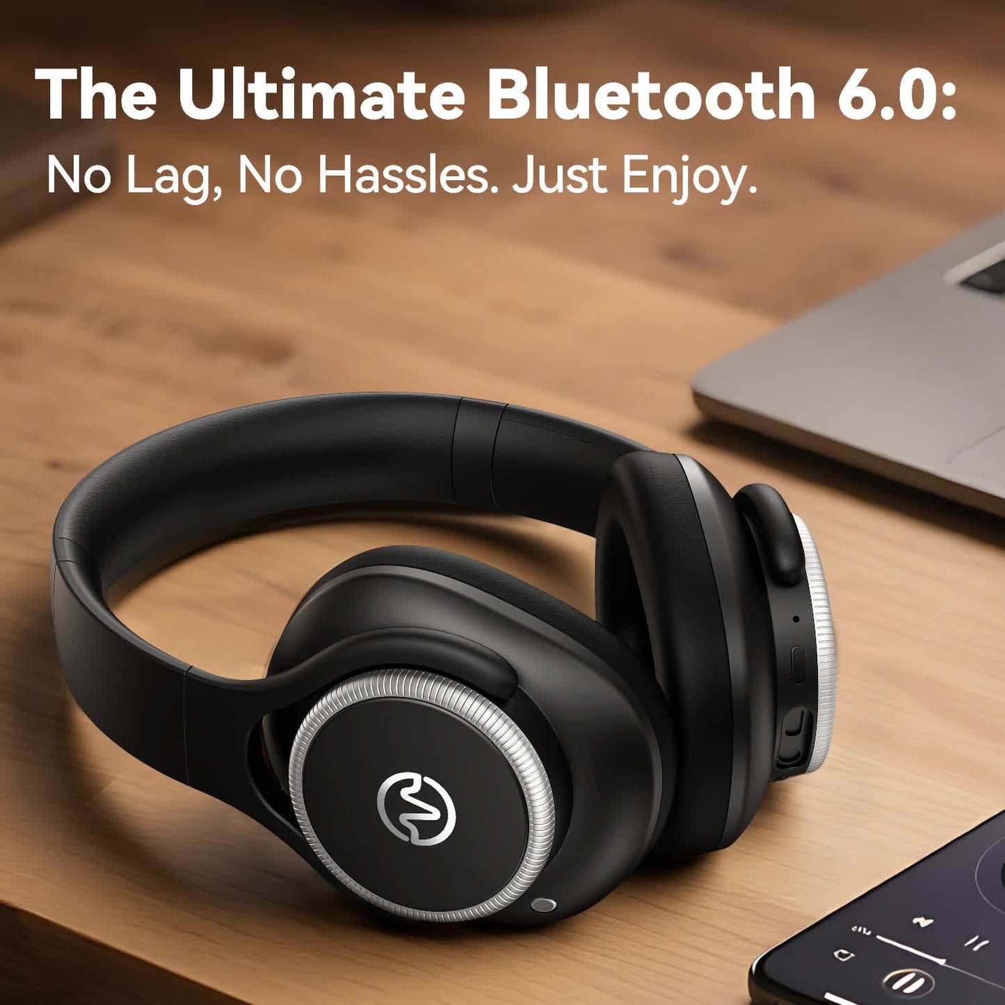 VEATOOL Hybrid Active Noise Cancelling Headphones,Wireless Over Ear Bluetooth Headphones, 60H Playtime,Foldable Design BT 6.0,Hi-Res Audio, Deep Bass,Built-in Mic for Travel Office