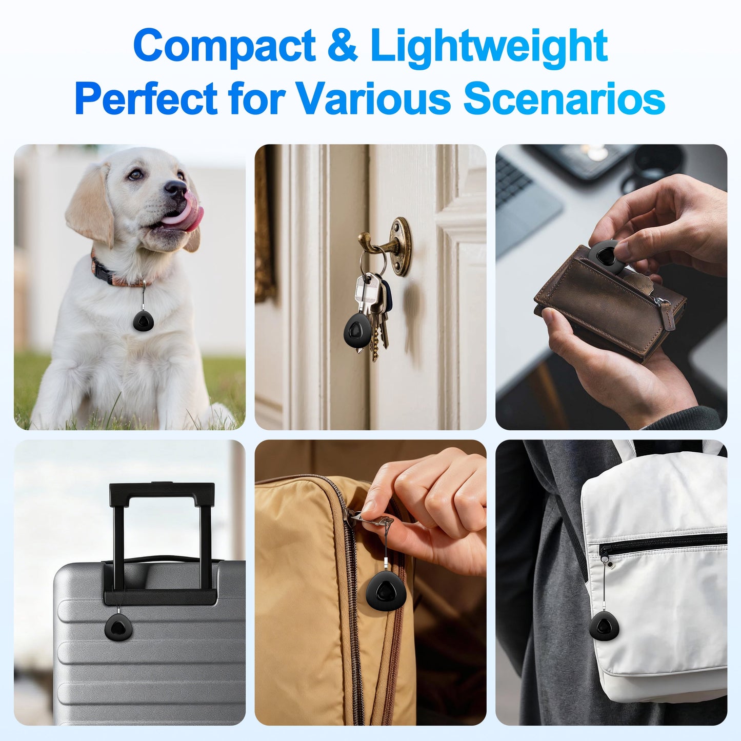 Smart Tracker Works with Apple Find My, Bluetooth Tracker Key Finder Item Locator for Keys Luggage Wallet with Case Lanyard