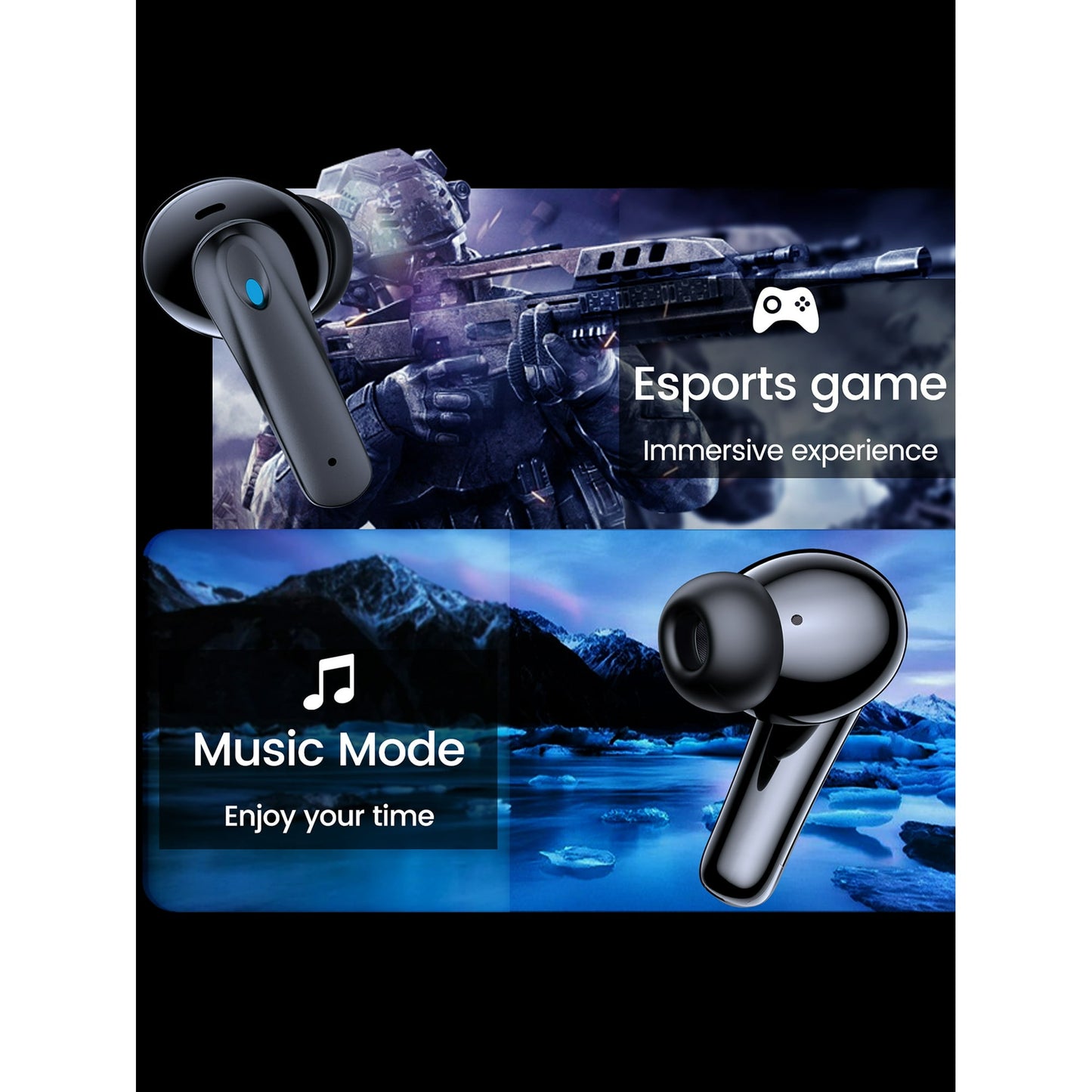 VEAT00L P91 Wireless Earbuds, Bluetooth Headphones V5.4 Stereo Ear buds with Noise Cancelling Mics, 60H Playback Mini Case with Dual LED Display, IP7 Waterproof in-Ear Earphones for Android iOS