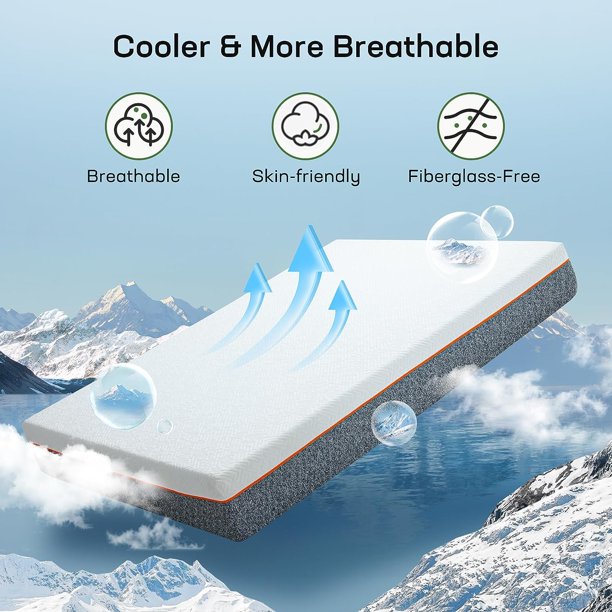KDMLR Queen Mattress, 10-inch Gel Memory Foam Mattress, Medium-Firm Queen Mattress in a Box for Pressure Relief & Support, Breathable Cooling Queen Size Mattress with Zippered Cover