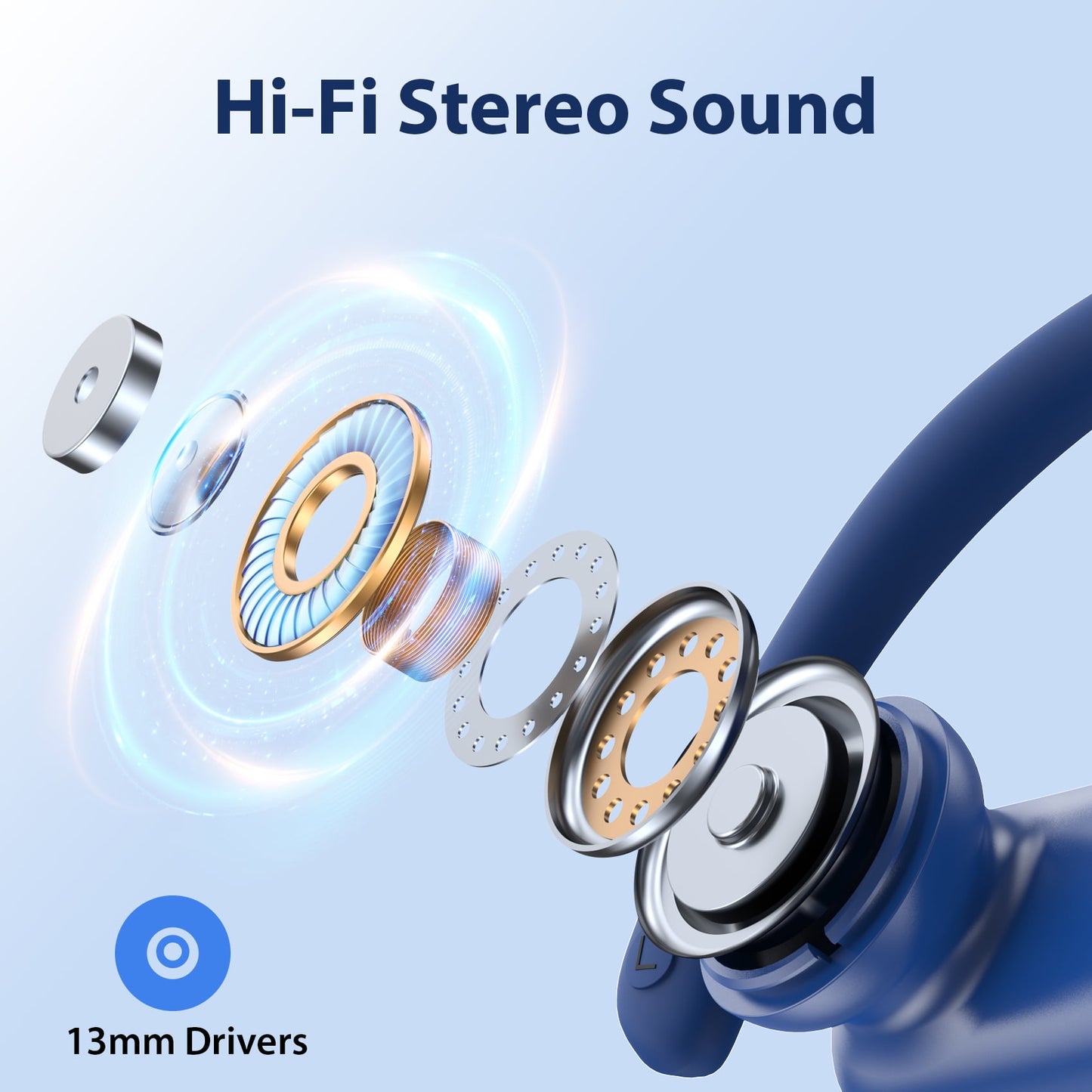 VEAT00L Wireless Earbuds Bluetooth Headphone Sport, Bluetooth 5.4 Earbud, 72Hrs Earphone with Earhook, Mic