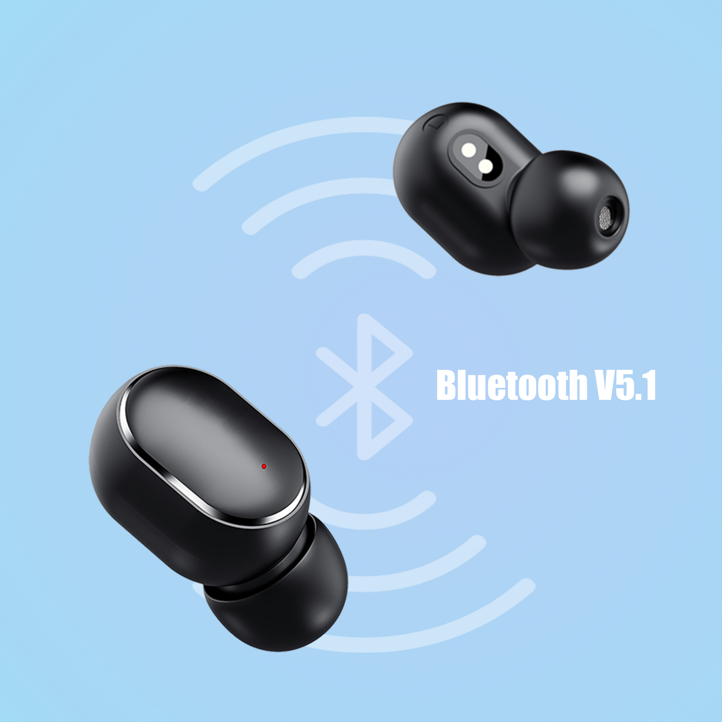 VEAT00L M3 True Wireless Earbuds In-Ear Bluetooth Headphones Stereo Calls Touch Control IPX5 Waterproof Bluetooth5.1 (Charging Case Included)