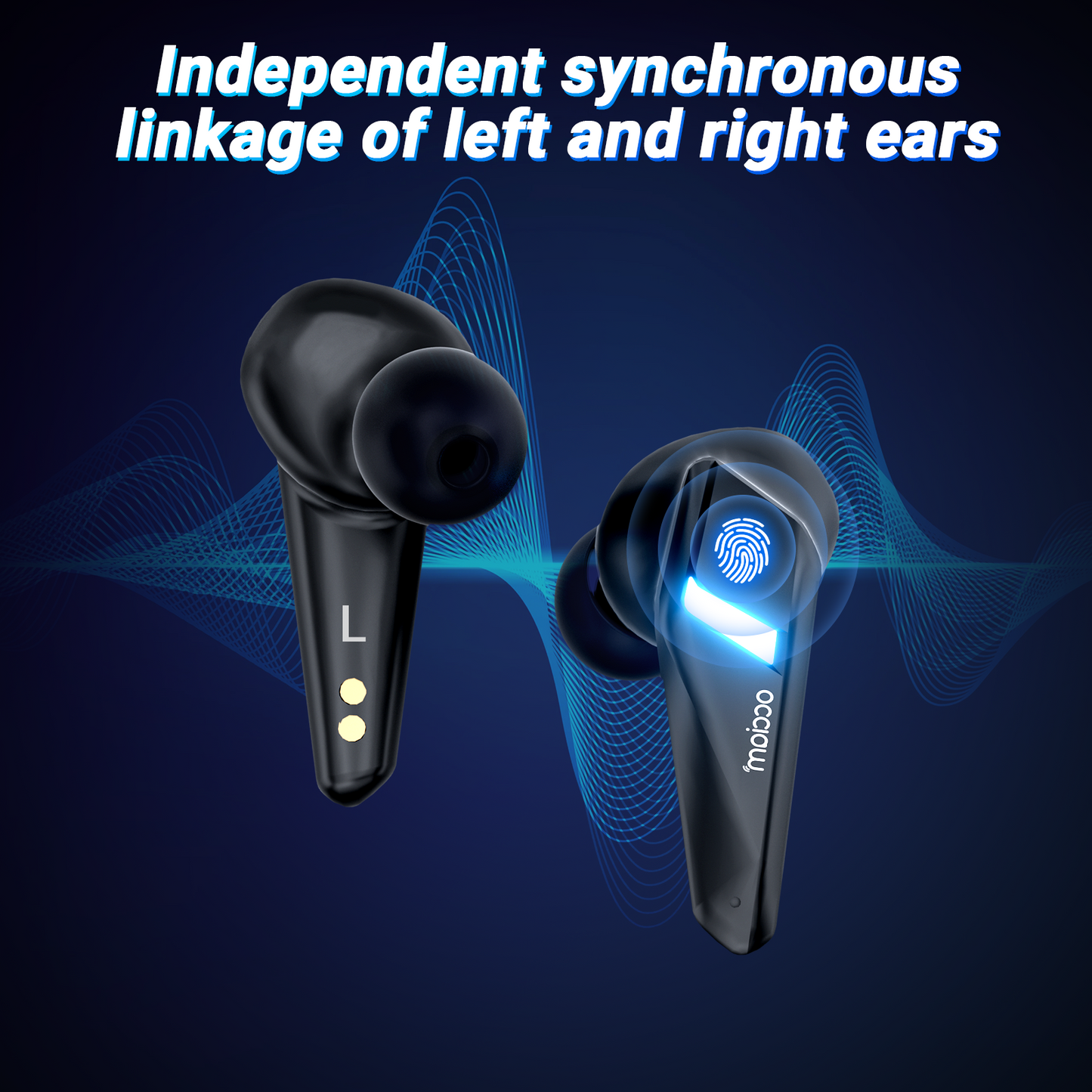 Wireless Earbuds, Bluetooth Headset with Microphone Breathing Light , High-Fidelity Stereo Earphones for Sports and Work