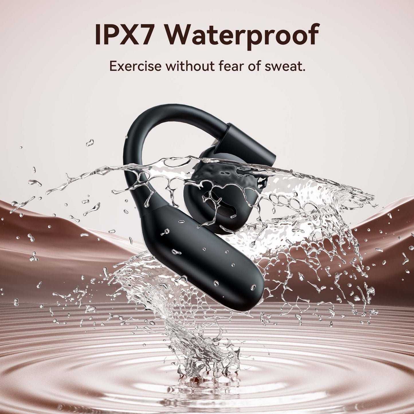 Hybrid Active Noise Cancelling Wireless Ear Buds,85Hrs Bluetooth 5.4 Headphones IP7 Waterproof for Sport, Running Wireless Earphones with ENC, Deep Bass Over Ear bud with Earhooks for Android, iOS