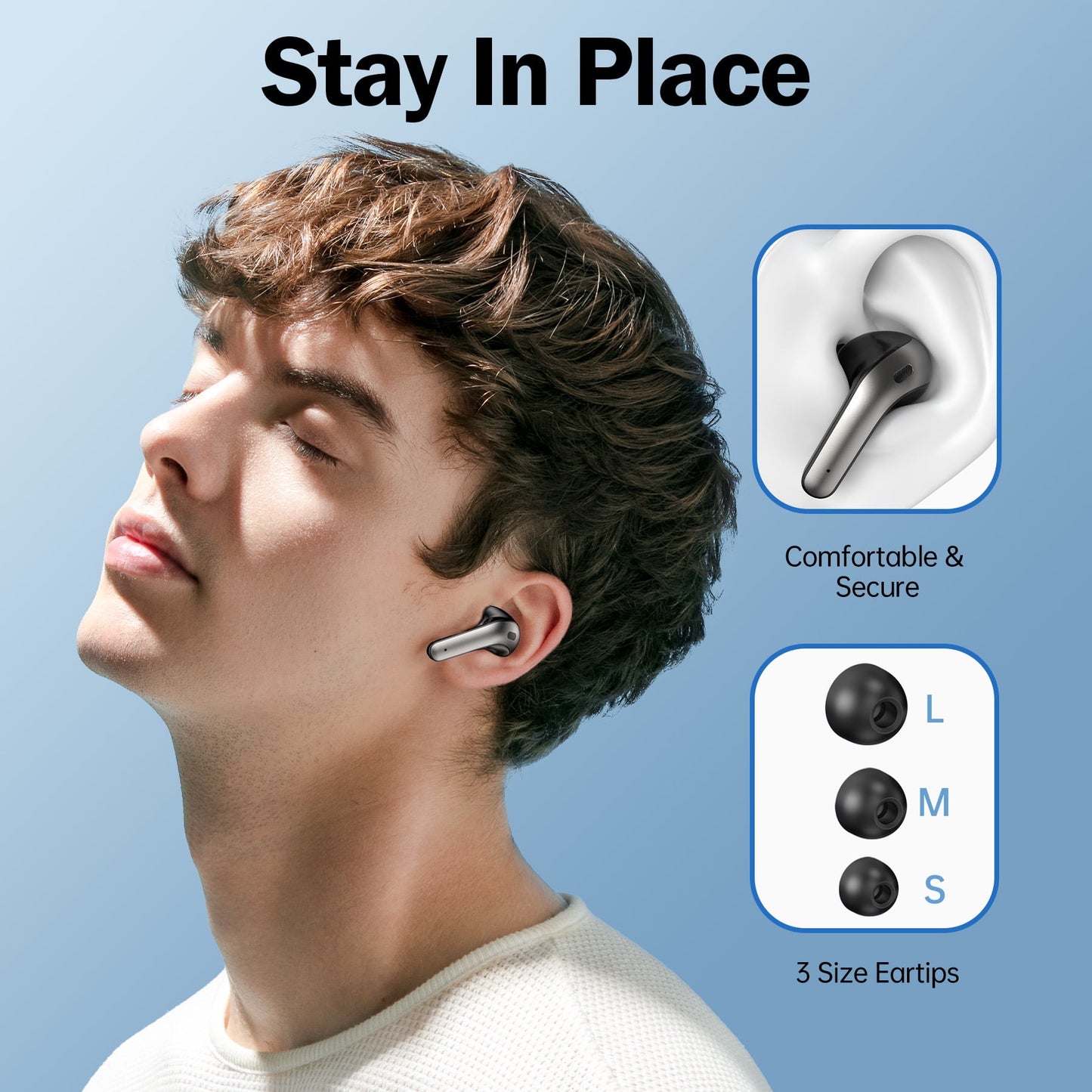 Wireless Earbuds, Bluetooth Headset with Microphone Touch Control , Waterproof, High-Fidelity Stereo Earphones，Support wireless charging earbuds，Compatible with iPhone 13 Pro Max XS Samsung Android