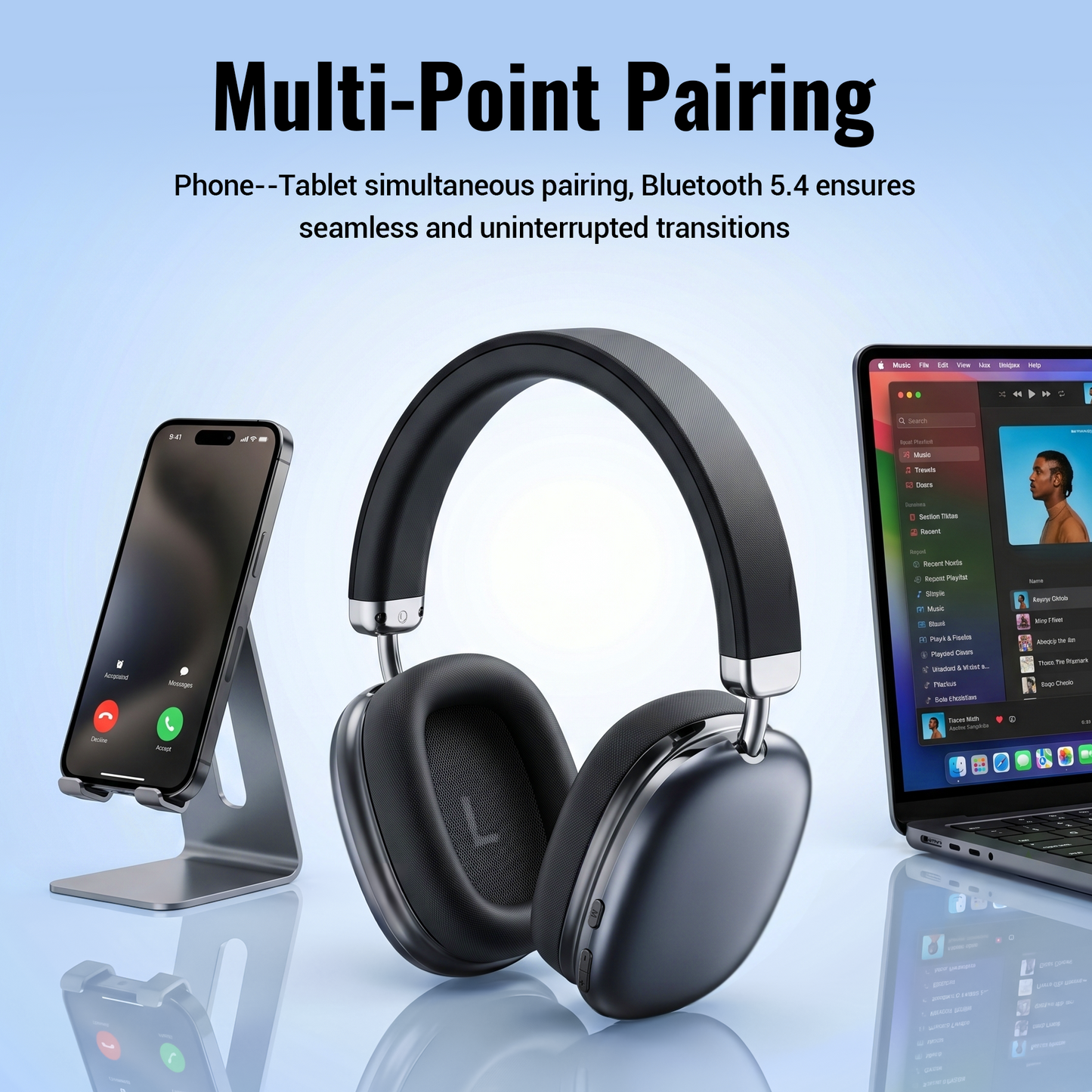 Active Noise Cancelling Wireless Earbuds Bluetooth Headphones 90 Hrs Playtime Ear Buds with Power Display Over-Ear Earphones with Earhooks IPX7