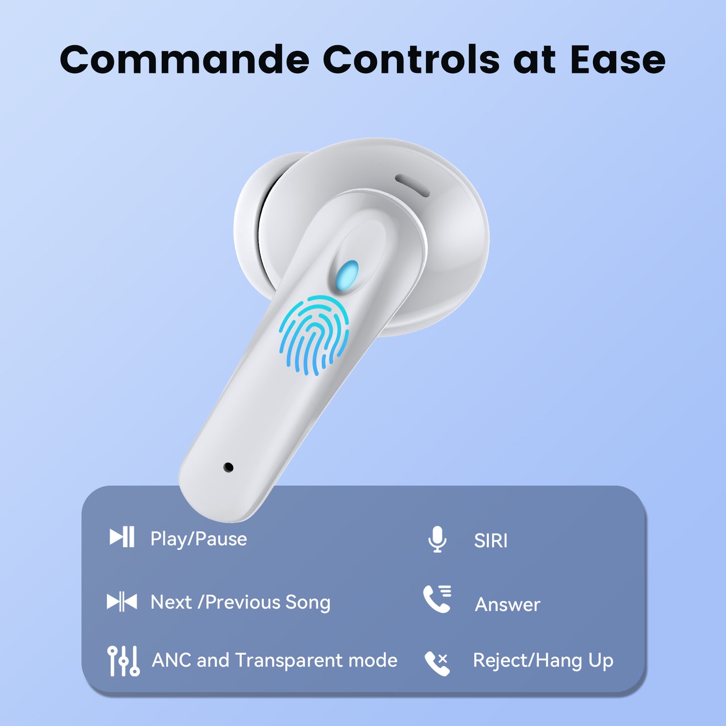 VEAT00L P91 Wireless Earbuds, Bluetooth Headphones V5.4 Stereo Ear buds with Noise Cancelling Mics, 60H Playback Mini Case with Dual LED Display, IP7 Waterproof in-Ear Earphones for Android iOS