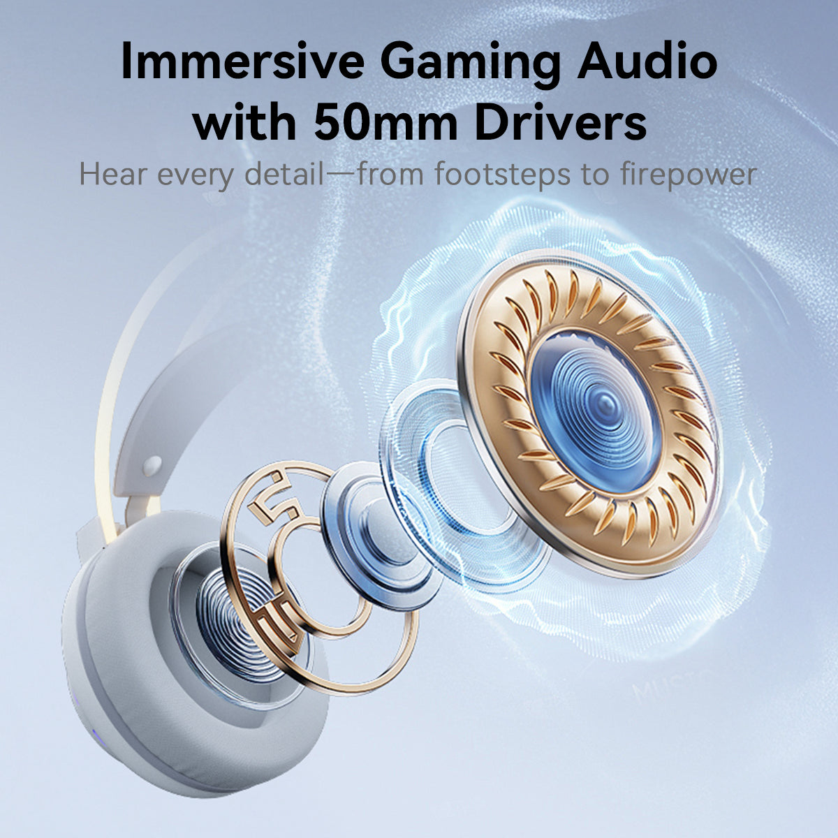 TAGRY K3 2.4GHz Wireless Gaming Headsets 7.1 Surround Sound Bluetooth Headphones 70H Playtime ENC Noise Cancelling Over Ear Game Headphone with Mic