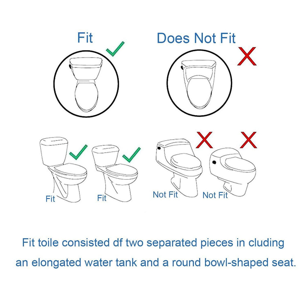KDMLR Bidet Attachment for Toilet Water Sprayer for Toilet Seat, Easy-to-Install, Non-Electric Bidet with Adjustable Fresh Water Jet Spray, Bidets for Existing Toilets - Accessories & Instructions