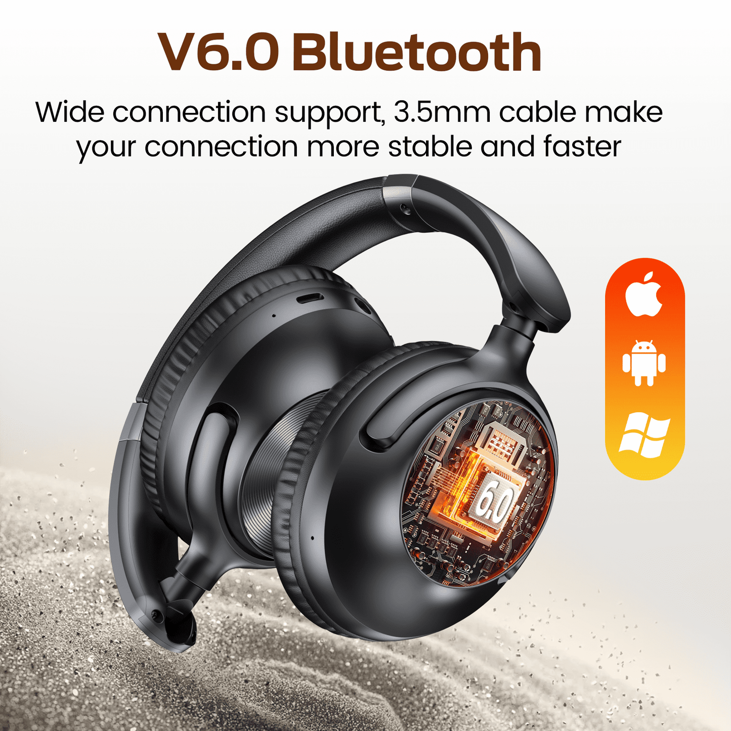 VEATOOL Mini Go Wireless Retro Headphones 100 Hours Playtime Bluetooth 5.4 Wireless ANC Over-Ear Headphones LDAC Hi-Res Wireless Audio Lightweight Wireless On-Ear Headset 70S 80S Style Silver