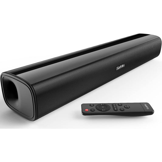 KDMLR Sound Bars for TV, 40 Watts Small Soundbar Built with 4 Speakers,TV Sound Bar Speakers with Bluetooth/Optical/AUX Connection for PC/Gaming/Projectors,17inch