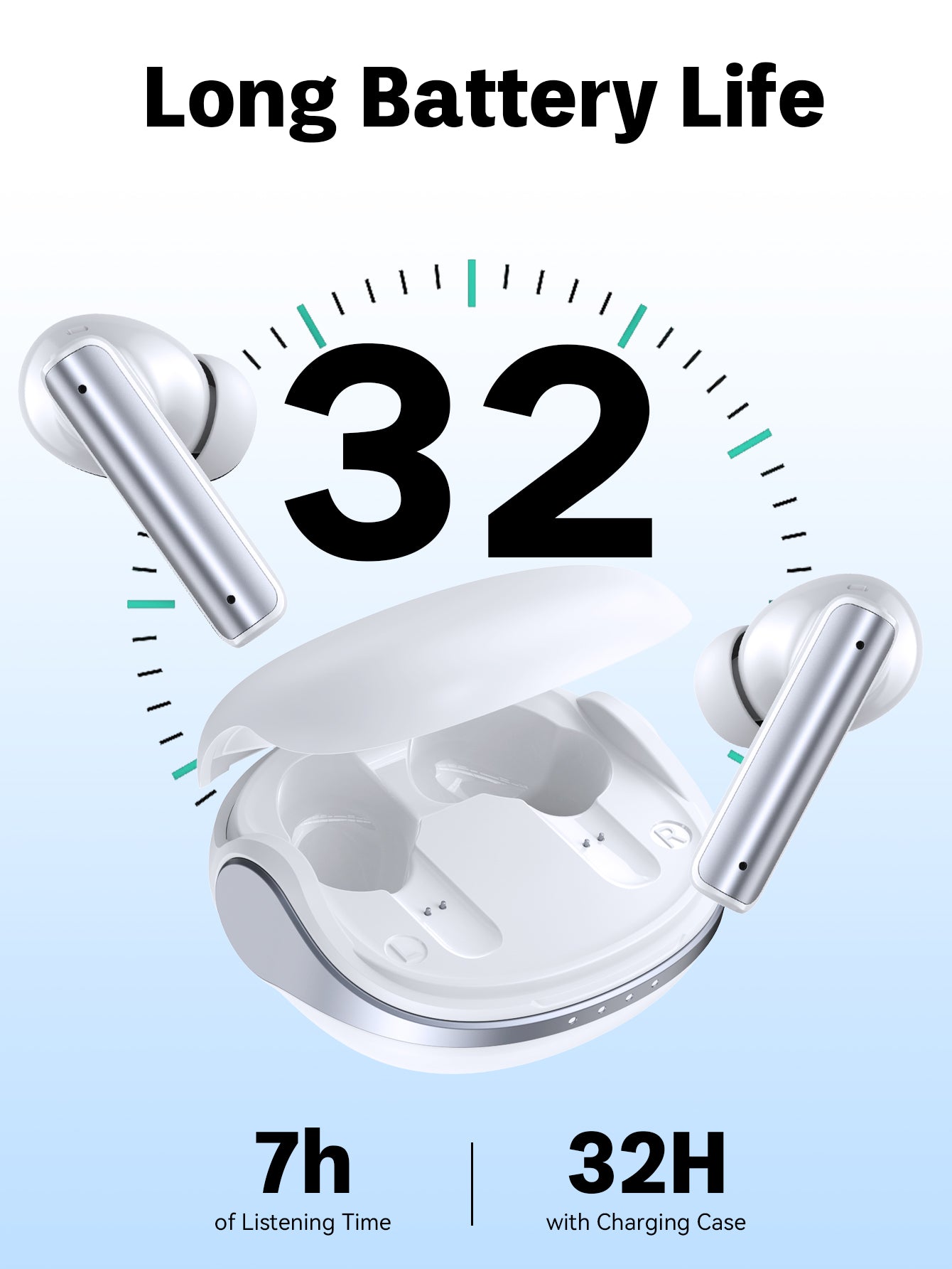 BMANI P60pro Noise Cancelling Earbuds,Bluetooth Headphones,True Wireless Earbuds,ANC+ENC Dual microphone noise reduction,Bluetooth 5.3