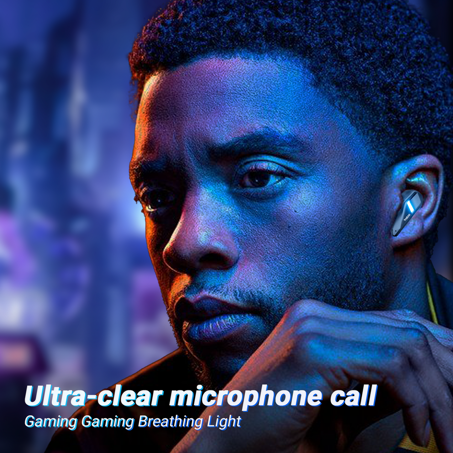 Wireless Earbuds, Bluetooth Headset with Microphone Breathing Light , High-Fidelity Stereo Earphones for Sports and Work