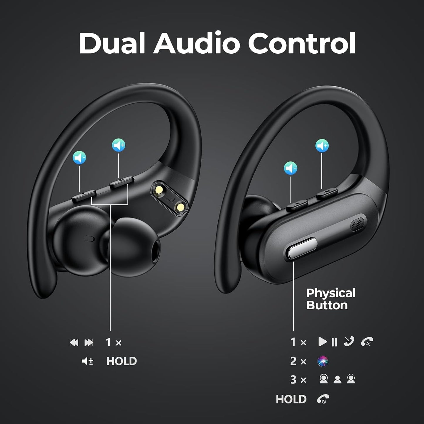 Wireless Earbuds with LED Power Display – Bluetooth 5.3, 35H Playback, IPX7 Waterproof, 3.3g Ultra-Light for Running, Work, Travel Z1NGB1RD（副本）（副本）
