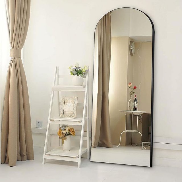 KDMLR Irregular Wall Mirror, Asymmetrical Mirror Large Unique Vanity Body Mirror Black Bathroom Wall Mounted Mirror 33.5"x 20.5" Modern Shaped Dressing Mirror for Living Room Entryway
