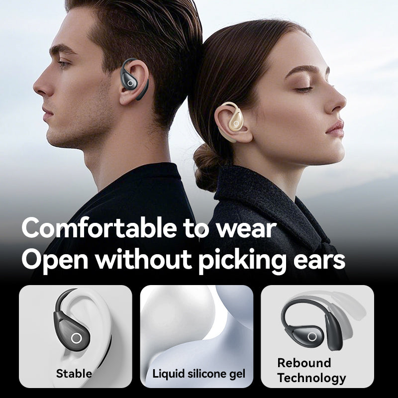 VEATo0L M94 Open Ear Headphones Intelligent Touch Screen Over The Ear Wireless Earbuds Support TF Card,60Hrs Bluetooth 5.4 Earbuds with ENC Clear Talk,Multiple EQ Modes IPX7 Waterproof for Exercise