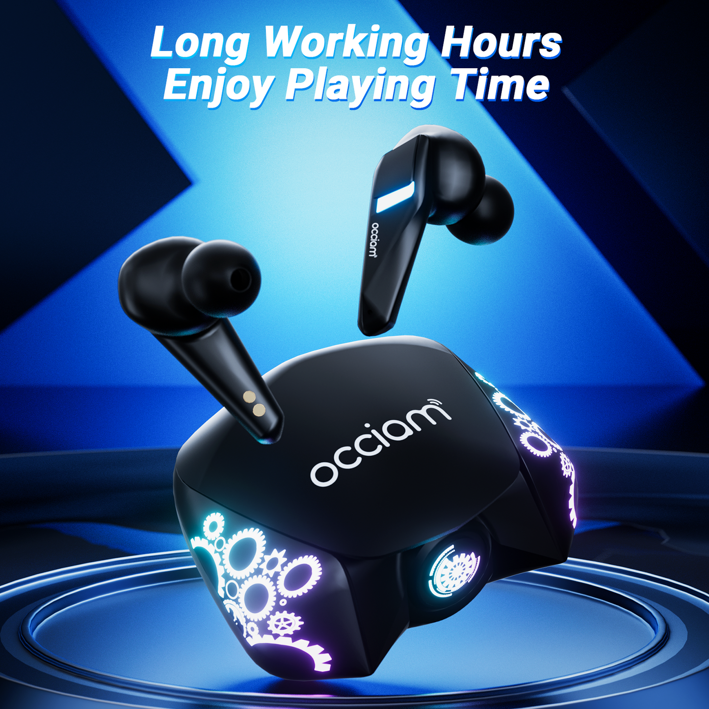 Wireless Earbuds, Bluetooth Headset with Microphone Breathing Light , High-Fidelity Stereo Earphones for Sports and Work