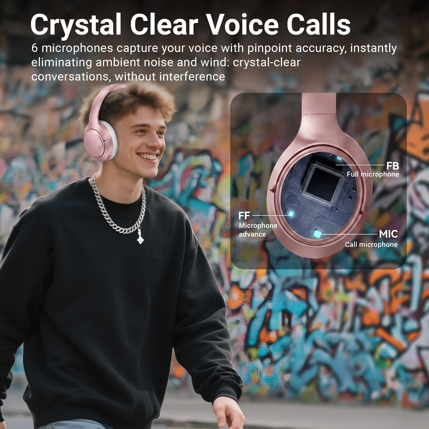 Starlight Over-Ear Bluetooth Headphones: 40mm Bass Driver, Bluetooth 5.3 Dual-Mode, 40hr Battery, Comfort Fit