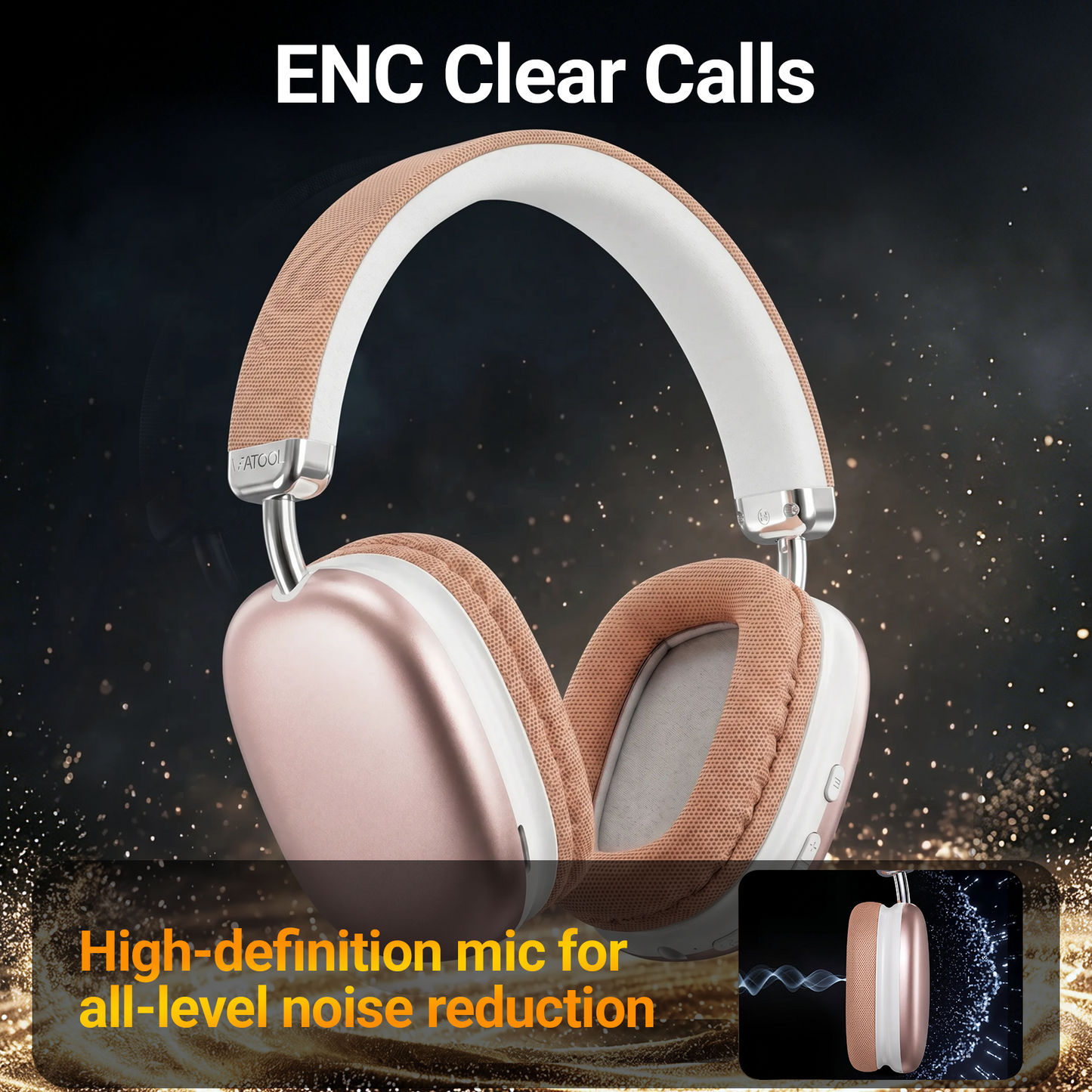Purple Over-Ear Bluetooth Headphones: 40mm Bass Driver, Bluetooth 5.3 Dual-Mode, 40hr Battery, Comfort Fit