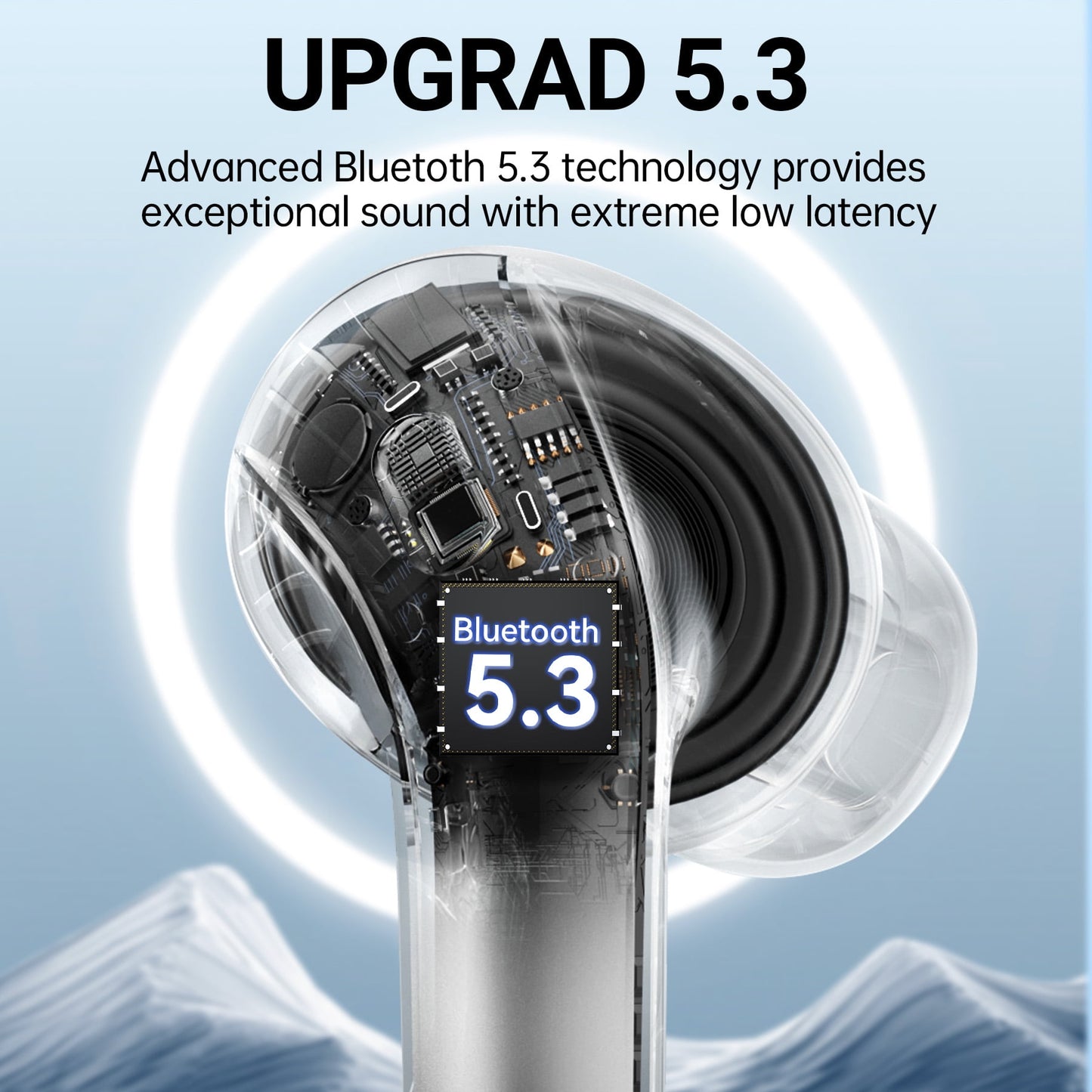 Wireless Earbuds, Bluetooth Headset with Microphone Touch Control , Waterproof, High-Fidelity Stereo Earphones，Support wireless charging earbuds，Compatible with iPhone 13 Pro Max XS Samsung Android