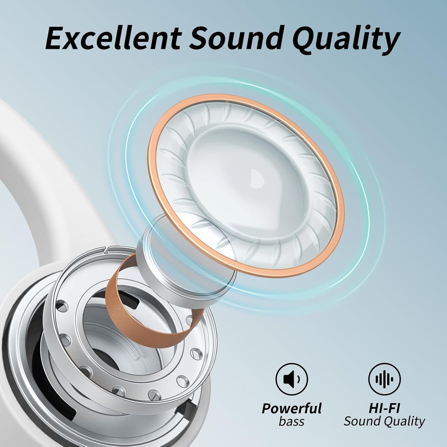 VEAT00L Bone Conduction Headphones,Open Ear Headphones Bluetooth 5.4 with Mic,10H Playtime,Bone Conduction Earbuds IPX5 Waterproof,Sports Headphonefor Running,Gym,Hiking,Cycling