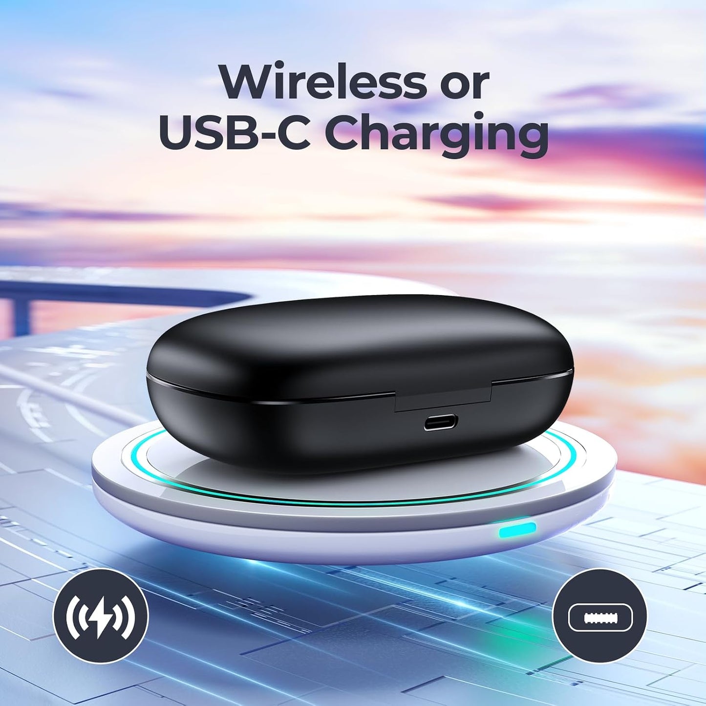 Wireless Earbuds with LED Power Display – Bluetooth 5.3, 35H Playback, IPX7 Waterproof, 3.3g Ultra-Light for Running, Work, Travel Z1NGB1RD（副本）（副本）