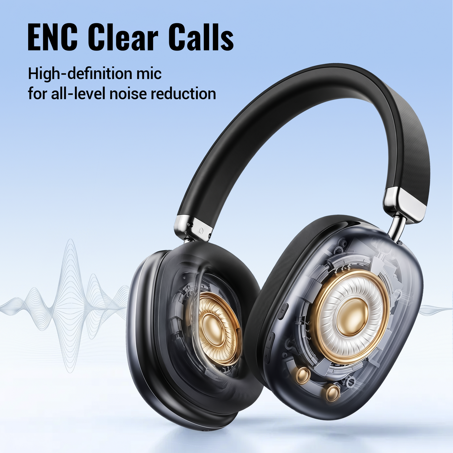 Active Noise Cancelling Wireless Earbuds Bluetooth Headphones 90 Hrs Playtime Ear Buds with Power Display Over-Ear Earphones with Earhooks IPX7
