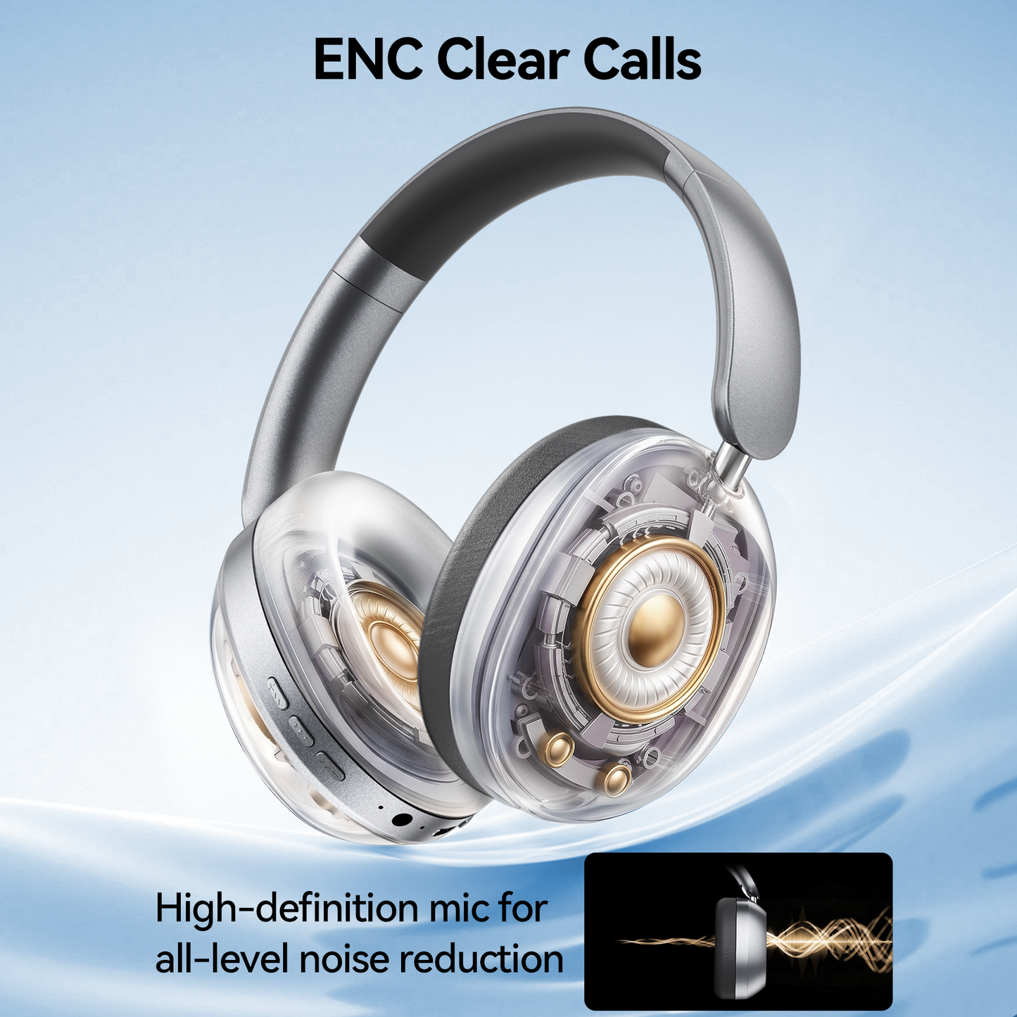 VEATOOL SY-BT1632 High-Fidelity Over-Ear Bluetooth Headphones | Powerful 40mm Bass | Bluetooth 5.3 Dual-Mode Connectivity | 40-Hour Battery Life | Comfortable Fit(Blue)