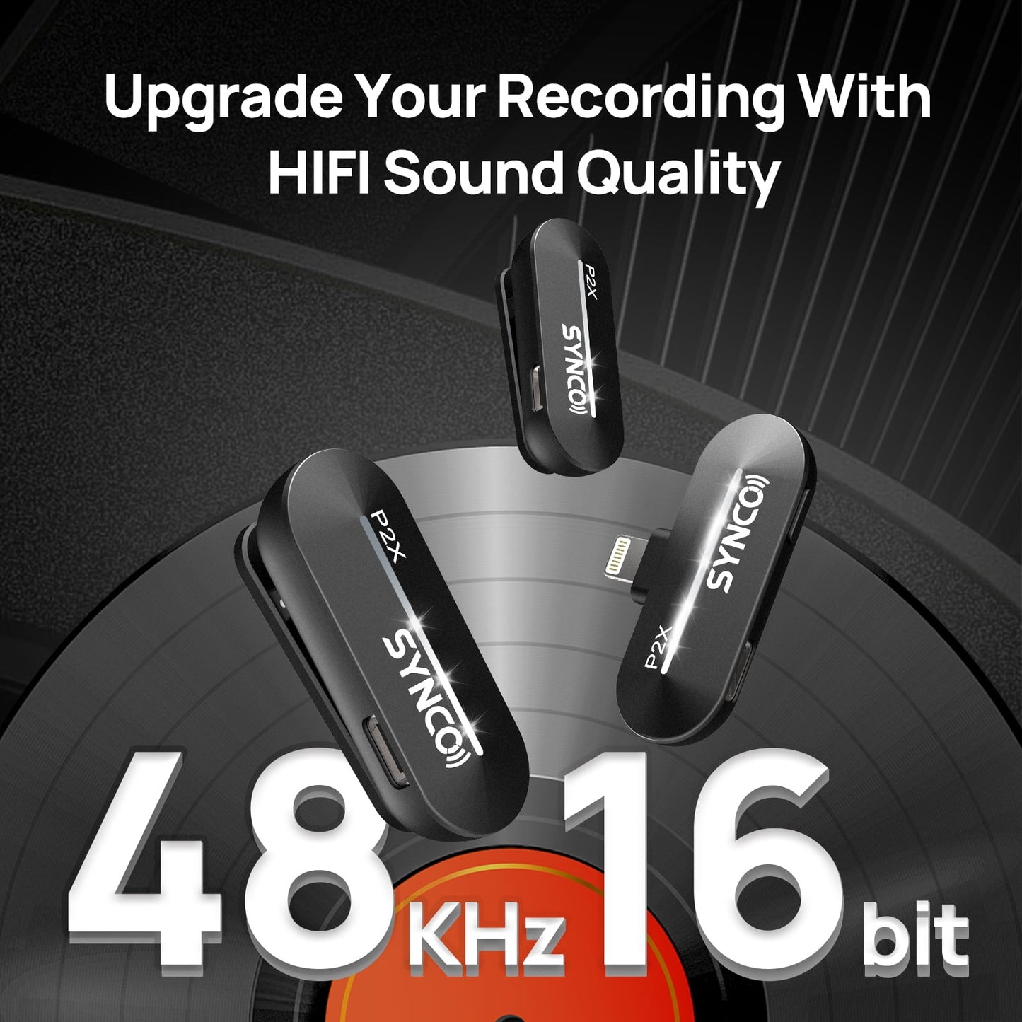 2-in-1 Wireless Lavalier Mic for iPhone & Android, Plug & Play, Noise Cancellation: Gaming, Live Streaming, Vlog, YouTube, TikTok, Podcast