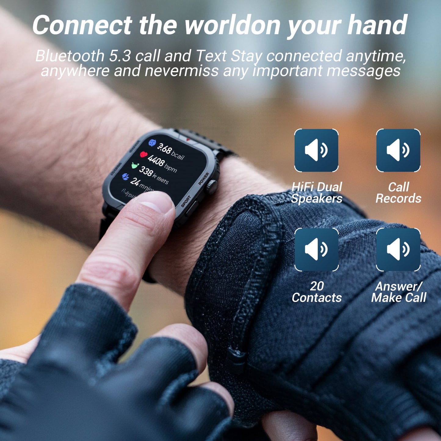 STA ZW66 Smart Watch,IP68 Waterproof Smartwatch for Women Men 180+ Sports Modes,2.01-inch Fitness Tracker with Bluetooth Call(Answer/Make Calls)