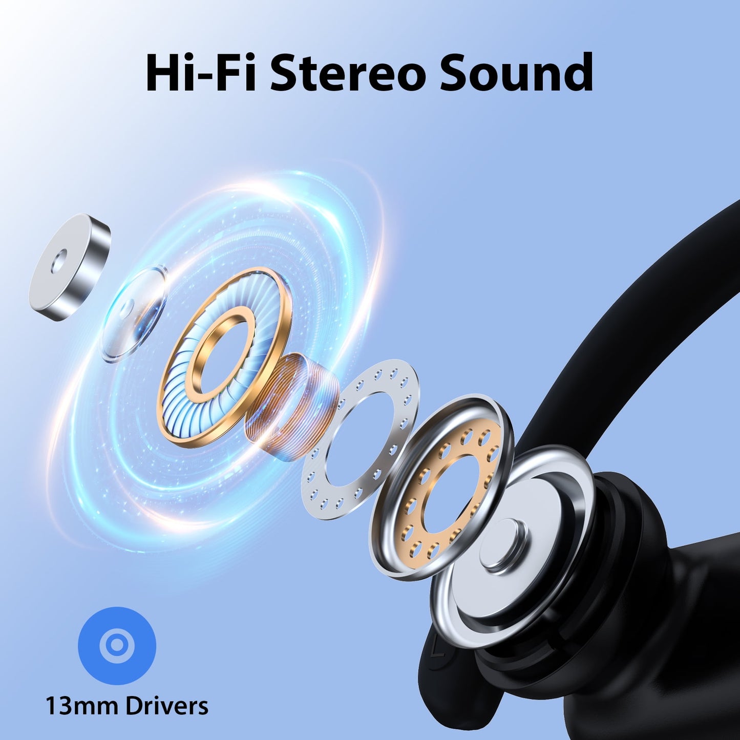VEAT00L Wireless Earbuds Bluetooth Headphone Sport, Bluetooth 5.4 Earbud, 72Hrs Earphone with Earhook, Mic