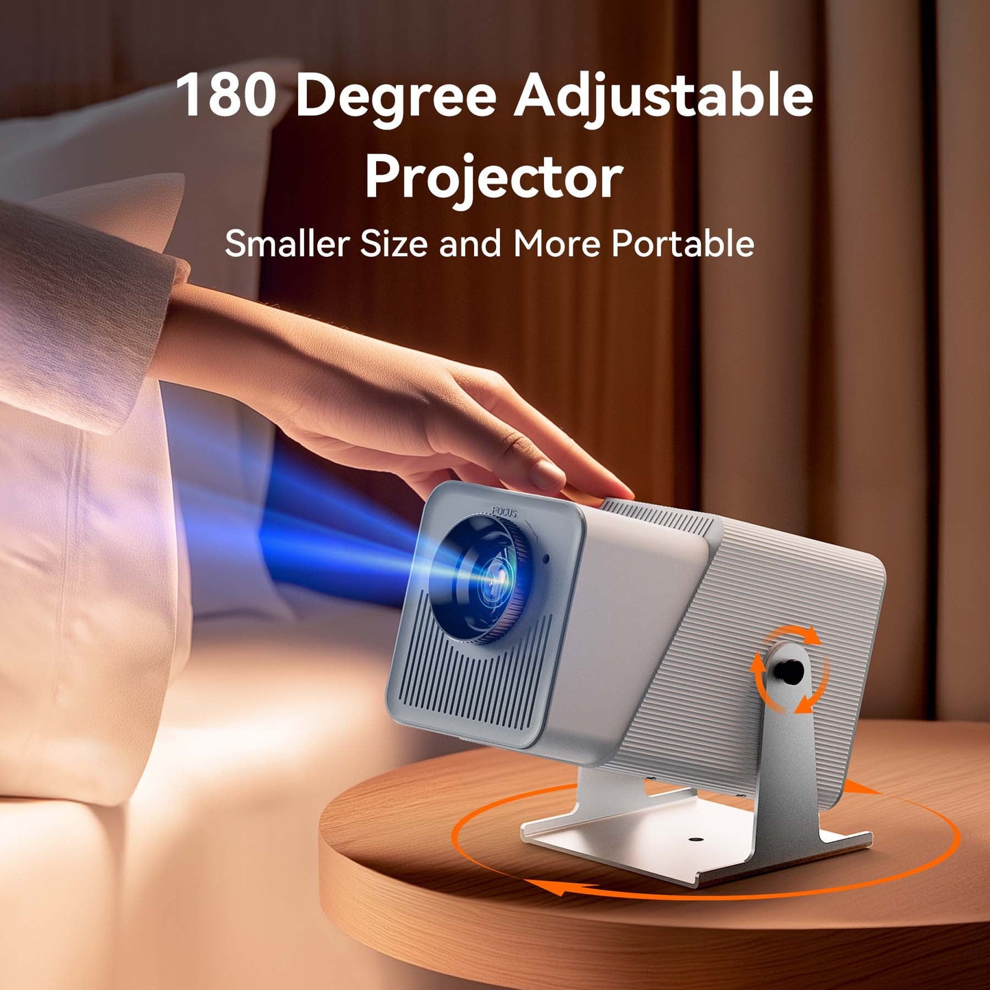 [Auto Keystone/4K Support]Losei Z10 Smart Projector with WiFi 6 and Bluetooth 5.2,Wireless Mirroring, 220'' Display for Home Theater & Outdoor Movies