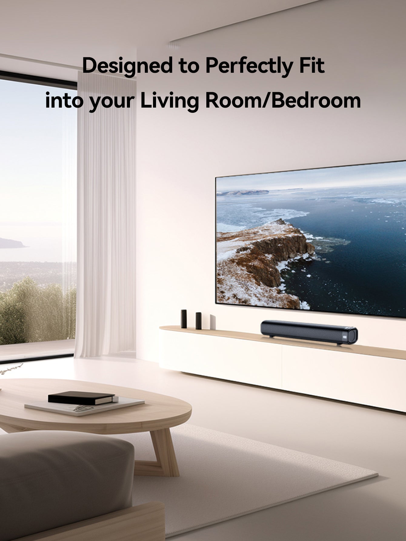 VEATOOL Sound Bar for TV, 50W Bluetooth 5.4 Soundbar with Subwoofer, 3D Surround Sound System with Optical/AUX/RCA/USB