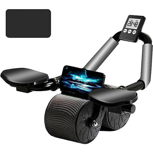 KDMLR 2023 New with Automatic Rebound Ab Abdominal Exercise Roller with Elbow Support and Timer, abs roller wheel core exercise equipment,Perfect Core Exercise Equipment for Home Workouts