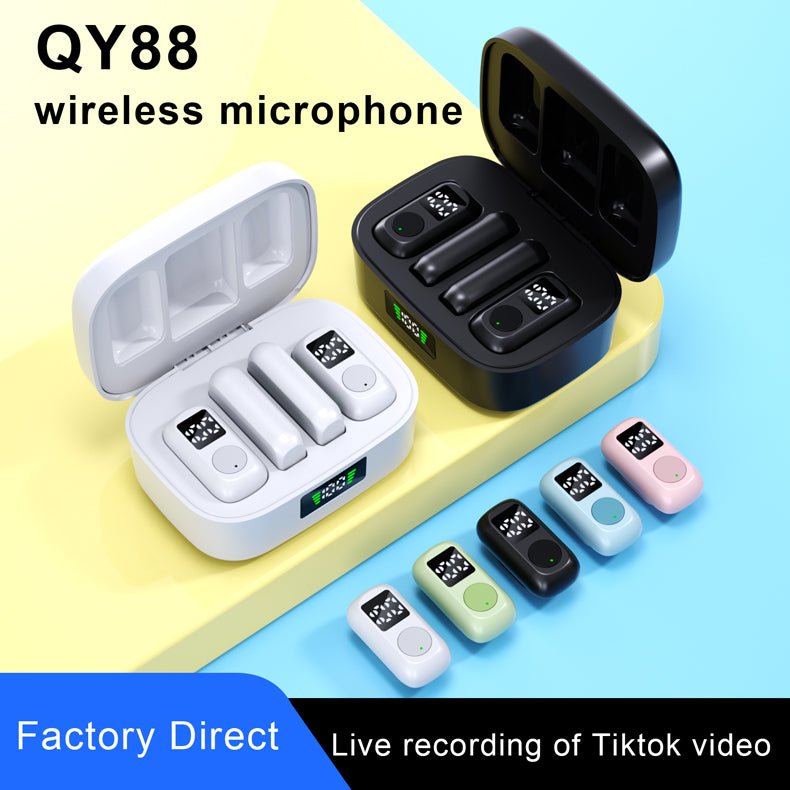 2-in-1 Wireless Lavalier Mic for iPhone & Android, Plug & Play, Noise Cancellation: Gaming, Live Streaming, Vlog, YouTube, TikTok, Podcast（副本）